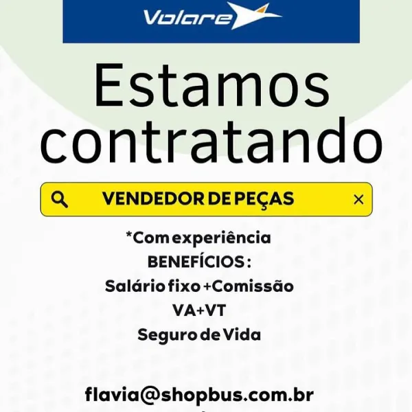 Estamos
contratando

[Q VENDEDORDEPEGAS x |

 

 

*Comexperiéncia
BENEFICIOS:
Saldriofixo+Comissao
VAtVT
SegurodeVida

flavia@shopbus.com.br Estamos
contratando

[Q  VENDEDORDEPECAS x |

 

 

*Comexperiéncia
BENEFICIOS:
Saldriofixo+Comissao
VA+VT
SegurodeVida

flavia@shopbus.com.br Estamos
contratando

[Q  VENDEDORDEPEGAS x]

 

 

*Comexperiéncia
BENEFICIOS:
Saldriofixo+ComissGo
VA+VT
SegurodeVida

flavia@shopbus.com.br Estamos
contratando

[Q VENDEDORDEPEGAS x |

 

 

*“Comexperiéncia
BENEFICIOS:
Saldriofixo+ComissGo
VA+VT
Segurode Vida

flavia@shopbus.com.br Estamos
contratando

[Q VENDEDORDEPECAS x|

 

 

*Comexperiéncia
BENEFICIOS:
Saldriofixo+Comissao
VA+tVT
SegurodeVida

flavia@shopbus.com.br Estamos
contratando

[Q  VENDEDORDEPEGAS x |

 

 

“Comexperiéncia
BENEFICIOS:
Saldriofixo+ComissGo
VA+VT
Segurode Vida

flavia@shopbus.com.br Estamos
contratando

[Q _VENDEDORDEPEGAS — x |

 

 

*Comexperiéncia
BENEFICIOS:
Saldriofixo+ComissGo
VA+VT
Segurode Vida

flavia@shopbus.c...