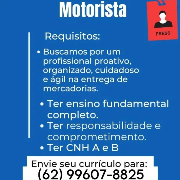 UCTS)

Requisitos:

e Buscamos por um
profissional proativo,
organizado, cuidadoso
e agil na entrega de
mercadorias.

¢« Ter ensino fundamental
completo.

e Ter responsabilidade e
comprometimento.

eTerCNHAeB

62) 99607-8825 UTS)

Requisitos:

e Buscamos por um
profissional proativo,
organizado, cuidadoso
e agil na entrega de
mercadorias.

e Ter ensino fundamental

completo.
e Ter responsabilidade e

comprometimento.
eTerCNHAeB

62) 99607-8825 UT CSS

Requisitos:

e Buscamos por um
profissional proativo,
organizado, cuidadoso
e agil na entrega de
mercadorias.

e Ter ensino fundamental
completo.
e Ter responsabilidade e

comprometimento.
eTerCNHAeB

62) 99607-8825 UTS)

Requisitos:

¢ Buscamos por um
profissional proativo,
organizado, cuidadoso
e agil na entrega de
mercadorias.

e Ter ensino fundamental

completo.
e Ter responsabilidade e

comprometimento.
a=) Ol Ae)

62) 99607-8825 UNSSC

Requisitos:

¢ Buscamos por um
profissional proativo,
organizado, cuidadoso
e agil na entrega d...