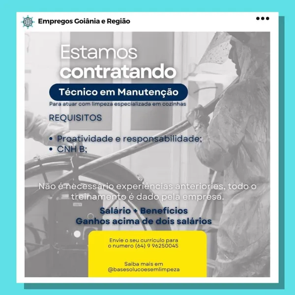 Ba Empregos Goiania e Regiao

.
"™=Nao ehecéssa TORS ofA ole) i=} = G ties todo er
PS (Me f-Tefe) je)=)

Envie o seu curriculo para
onumero (64) 9 96250045

Saiba mais em
@basesolucoesemlimpeza & Empregos Goiania e Regiao

iN elo = i al-Yoisisis}-1q(o N=). 4el-ial=)

~ = tréinam © e dado pela
Ls |

(e)
, i [i Envie o seu curriculo para
o numero (64) 9 96250045

Saiba mais em
@basesolucoesemlimpeza ;. Empregos Goiania e Regido

N&o éheéeceéss Ce sncias af antes todoo §
= tréina toe Se oi) mp rae

Ne

Envie o seu curriculo para
Onumero (64) 9 96250045

Saiba mais em
@basesolucoesemlimpeza & Empregos Goiania e Regiao

Nao ehecessarig experlencia
wee da ale] to 6 dadoipr

Envie o seu curriculo para
o numero (64) 9 96250045

Saiba mais em
@basesolucoesemlimpeza ;. Empregos Goiania e Regido

Nao eas aa sncias
. t on

Envie o seu curriculo para
onumero (64) 996250045

Saiba mais em
@basesolucoesemlimpeza & Empregos Goiania e Regiao

Envie o seu curriculo para
onumero (64) 9 96250045

Saiba...