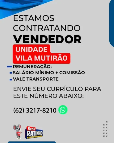 ESTAMOS

CONTRATANDO
VENDEDOR

UNIDADE
VILA MUTIRAO

== REMUNERAGAO:
=SALARIO MINIMO + COMISSAO

= VALE TRANSPORTE

ENVIE SEU CURRICULO PARA
ESTE NUMERO ABAIXO:

(62) 3217-8210 ’ ESTAMOS

CONTRATANDO
VENDEDOR

ee
VILA MUTIRAO

== REMUNERACAO:
=SALARIO MINIMO + COMISSAO

= VALE TRANSPORTE

ENVIE SEU CURRICULO PARA
ESTE NUMERO ABAIXO:

(62) 3217-8210

O gon
G Gu

rhibsss ; ESTAMOS

CONTRATANDO
VENDEDOR

UNIDADE
VILA MUTIRAO

== REMUNERAGAO:
=SALARIO MINIMO + COMISSAO

= VALE TRANSPORTE

ENVIE SEU CURRICULO PARA
ESTE NUMERO ABAIXO:

(62) 3217-8210

 

xx
xx
xx ' ESTAMOS

CONTRATANDO
VENDEDOR

UNIDADE
VILA MUTIRAO

= REMUNERAGAO:
=SALARIO MINIMO + COMISSAO

= VALE TRANSPORTE

ENVIE SEU CURRICULO PARA
ESTE NUMERO ABAIXO:

(62) 3217-8210

gen
G GQ

pias ; ESTAMOS

CONTRATANDO
VENDEDOR

UNIDADE
VILA MUTIRAO

== REMUNERACAO:
=SALARIO MINIMO + COMISSAO

= VALE TRANSPORTE

ENVIE SEU CURRICULO PARA
ESTE NUMERO ABAIXO:

(62) 3217-8210 ©

 

xx ; ESTAMOS

CONTRATANDO
VENDEDOR

ee
VILA MUTIRAO

=...