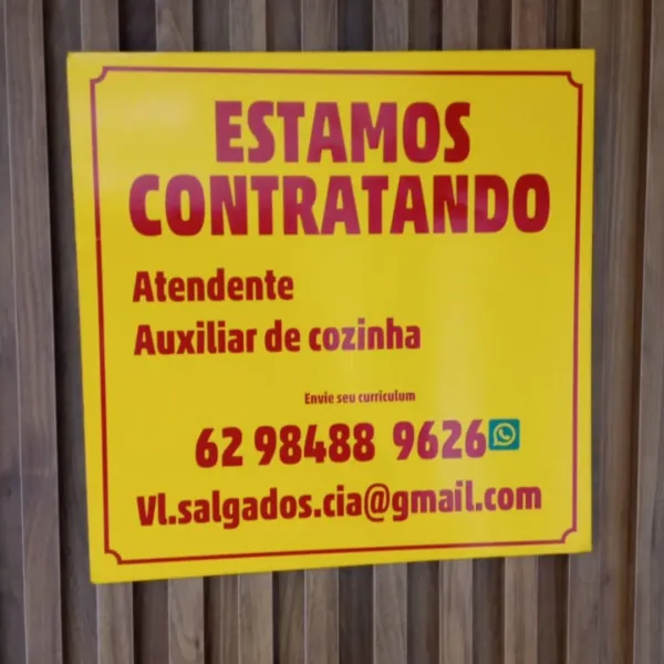 ESTAMOS
CONTRATANDO

Atendente

Auxiliar de cozinha

Envle seu curriculum

62 98488 96262

ULsalgados.cia@gmail.com ESTAMOS
CONTRATANDO

Atendente
Auxiliar de cozinha

Ul.salgados.cia@gmail.com ESTAMOS
CONTRATANDO

Atendente

Auxiliar de cozinha

Envie seu curriculum

62 98488 96262

ULsalgados.cia@gmail.com ESTAMOS
CONTRATANDO

Atendente
Auxiliar de cozinha

62 98488 96269

Ul.salgados.cia@gmail.com ESTAMOS
CONTRATANDO

Atendente
Auxiliar de cozinha

Envie seu curriculum
62 98488 96262

ULsalgados.cia@gmail.com ESTAMOS
CONTRATANDO

Atendente
Auxiliar de cozinha

Vi.salgados. as com ESTAMOS
-CONTRATARDG?

Atendente
Auxilias de cozinha

la sara corrioutonn

62 98488 96268 ESTAMOS
CONTRATANDO

Atendente
Auxiliar de cozinha

62 98488 96269

Ul.salgados.cia@gmail.com a ESTAMOS
CONTRATANDO

Atendente
Auxiliar de cozinha

62 98488 96269

Ul.salgados.cia@gmail.com
