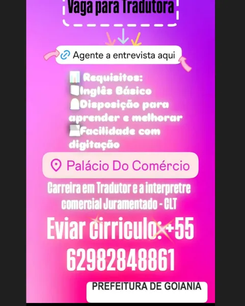|) O Palacio Do Comércio

RUM Cera cit
| comercial Juramentado - CLT

aC aa
eat

PREFEITURA DE GOIANIA vaga para Ifa

@ Agente a entrevista aqui

 

PREFEITURA DE GOIANIA © Palacio Do Comércio

 

Pe Or Cat
ACE ee alice HA

CMT
62982848861

PREFEITURA DE GOIANIA vaga plata tat

? Agente a entrevista aqui

 

PREFEITURA DE GOIANIA © Palacio Do Comércio

Carreira em Tradutor ea interpretre
ATH Ee aCe Hp

CAT AT (sa
62982848861

PREFEITURA DE GOIANIA Agente a entrevista aqui

 

PREFEITURA DE GOIANIA Fo Acero entrevista
ois
Lee mr iy

Ya ece tia)
aprender e methorar

Ps eta)
Cer

© Palacio Do Comércio

Pe UO Ta Ug
comercial Juramentado - CLT

CATT Se
62982848861

PREFEITURA DE GOIANIA PREFEITURA DE GOIANIA Ce eee

@ Agente a entrevista aqui

tts

| erty
PSP e tla]
aprender e melhorar
mFacilidade com

acre)

© Palacio Do Comércio

Pe COE DCCs
HT Te Tee

aM AT CATH saa
ll

TURA D {
u

Agente a entrevista aqui

 

PREFEITURA DE GOIANIA