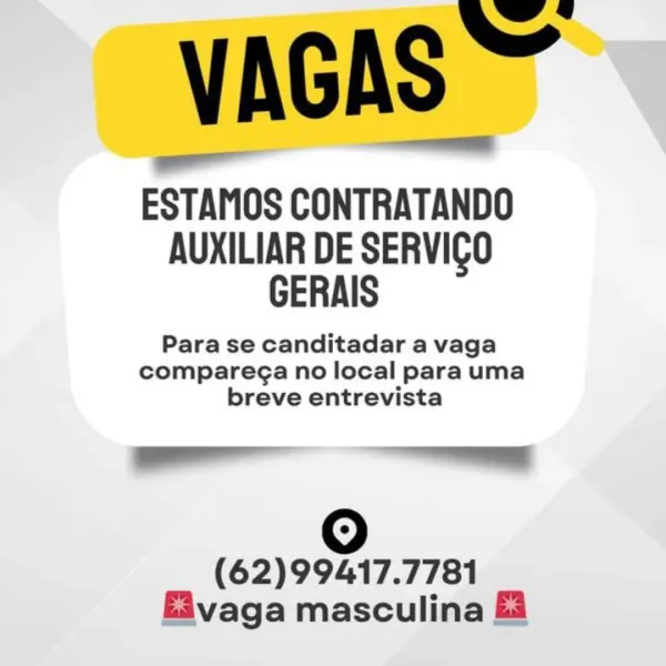 VAGAS ~

ESTAMOS CONTRATANDO
AUXILIAR DE SERVIGO
GERAIS

Para se canditadar a vaga
comparega no local para uma
breve entrevista

Ve—

oO

(62)99417.7781
EAvaga masculina VAGAS ~

ESTAMOS CONTRATANDO

AUXILIAR DE SERVIGO
GERAIS

Para se canditadar a vaga
comparega no local para uma
breve entrevista

== a

O

(62)99417.7781
ESvaga masculina VAGAS ~

ESTAMOS CONTRATANDO
AUXILIAR DE SERVIGO
GERAIS

Para se canditadar a vaga
comparega no local para uma
breve entrevista

a

O

(62)99417.7781
EAvaga masculina VAGAS ~

ESTAMOS CONTRATANDO

AUXILIAR DE SERVIGO
GERAIS

Para se canditadar a vaga
comparega no local para uma
breve entrevista

a

O

(62)99417.7781
ESvaga masculina VAGAS ~

ESTAMOS CONTRATANDO
AUXILIAR DE SERVIGO
GERAIS

Para se canditadar a vaga
comparega no local para uma
breve entrevista

Vn

O

(62)99417.7781
Evaga masculina & VAGAS ~

ESTAMOS CONTRATANDO

AUXILIAR DE SERVIGO
GERAIS

Para se canditadar a vaga
comparega no local para uma
breve entrevista

ae" a

O

(62)99417.77...