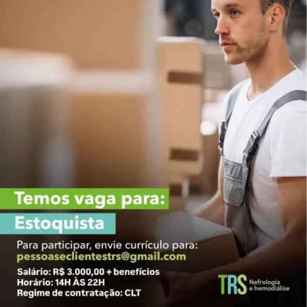 Temos vaga para:
oT

Para participar, envie curriculo para:
pessoaseclientestrs@gmail.com

Salario: R$ 3.000,00 + beneficios
Horario: 14H AS 22H
Regime de contratacao: CLT Para participar, envie curriculo para:
pessoaseclientestrs@gmail.com

Salario: R$ 3.000,00 + beneficios
Peer Cres. piss en

e hemodidlise

Regime de contrata¢ao: CLT Para participar, envie curriculo para:
pessoaseclientestrs@gmail.com

Fl elaloM sh) 3.000,00 + beneficios 7
Horario: 14H AS 22H RS oe
Regime de contrata¢ao: CLT iS ae Para participar, envie curriculo para:
pessoaseclientestrs@gmail.com

Salario: R$ 3.000,00 + beneficios
Peer Cres ph een

e hemodidlise

Regime de contrata¢ao: CLT Temos vaga para:
Para participar, envie curriculo para:

pessoaseclientestrs@gmail.com

Flesch 3.000,00 + beneficios
Horario: 14H AS 22H
Regime de contratac¢ao: CLT Para participar, envie curriculo para:
pessoaseclientestrs@gmail.com

Salario: R$ 3.000,00 + beneficios
Peete e Crei pth een

e hemodialise

Regime de contrata¢ao:...